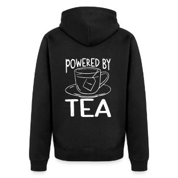 Propulsé par Tea Tea Lover Cup Of Tea Tea Drinker - Veste à capuche bio Premium Unisexe - noir - Dos - Nico (187cm)
