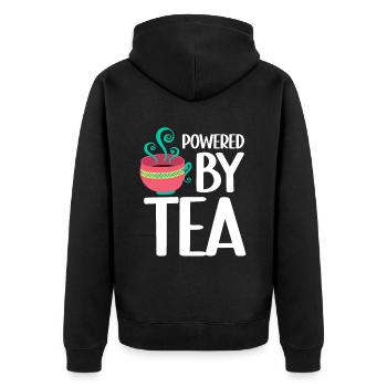 Propulsé par Tea Tea Lover Cup Of Tea Tea Drinker - Veste à capuche bio Premium Unisexe - noir - Dos - Nico (187cm)