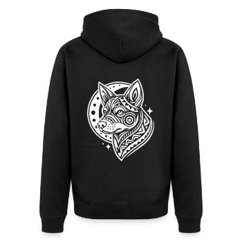 Australian Cattledog Phases de lune - Veste à capuche bio Premium Unisexe - noir - Dos - Nico (187cm)