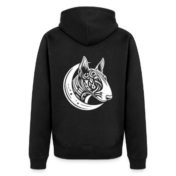 Bull Terrier Phases de Lune - Veste à capuche bio Premium Unisexe - noir - Dos - Nico (187cm)