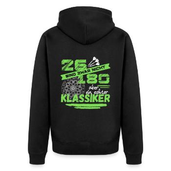 26 ne sont pas des 180 mais un vrai classique - Veste à capuche bio Premium Unisexe - noir - Dos - Nico (187cm)