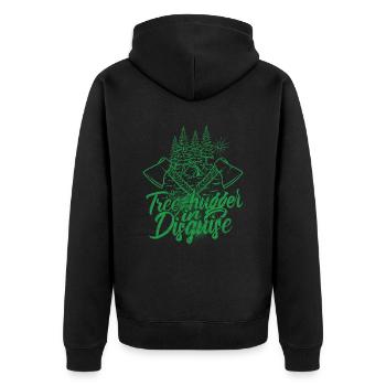 Bûcheron Tree-hugger déguisé - Veste à capuche bio Premium Unisexe - noir - Dos - Nico (187cm)