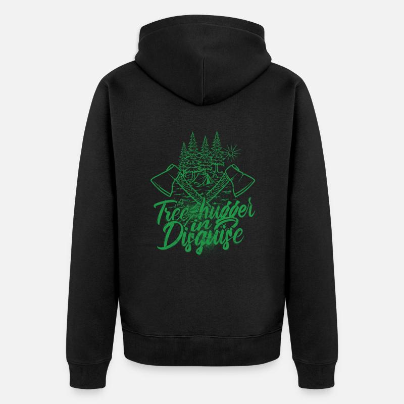 Bûcheron Tree-hugger déguisé - Veste à capuche bio Premium Unisexe - noir