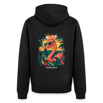 Chillout Vibes Design : décontracté et élégant - Veste à capuche bio Premium Unisexe - noir - Dos - Nico (187cm)