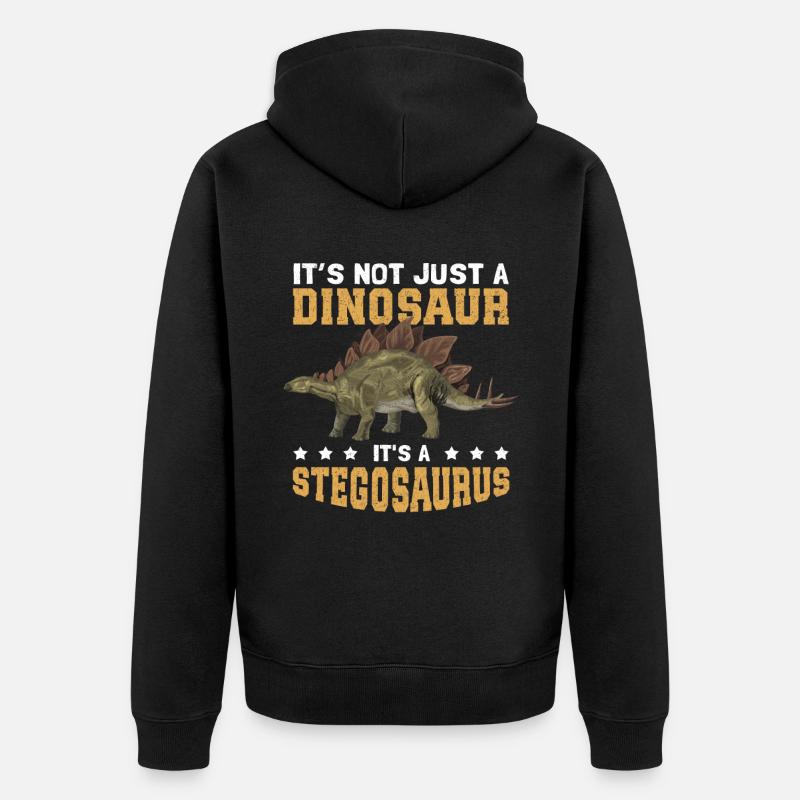 Cadeaux de dinosaure Stegosaurus Dino - Veste à capuche bio Premium Unisexe - noir