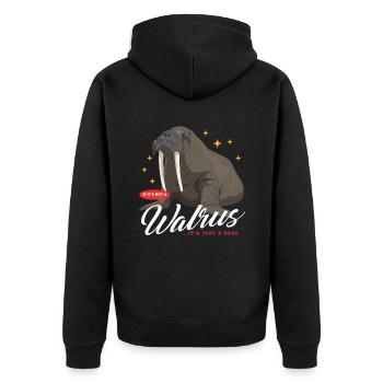 Cadeau de morse morse - Veste à capuche bio Premium Unisexe - noir - Dos - Nico (187cm)