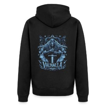 Epic Valhalla Design Mythologie nordique - Veste à capuche bio Premium Unisexe - noir - Dos - Nico (187cm)