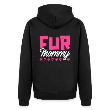 Dog Four-legged Dog Mom For Mommy - Unisex Premium Organic Zip Hoodie - black - Back - Nico (187cm)
