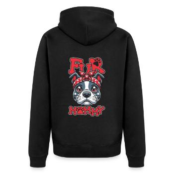 American Bully Maman Chien Maman Pour Maman - Veste à capuche bio Premium Unisexe - noir - Dos - Nico (187cm)