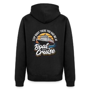 Croisière - Veste à capuche bio Premium Unisexe - noir - Dos - Nico (187cm)