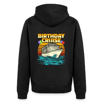 Croisière d’anniversaire à Kreuzfahrt - Veste à capuche bio Premium Unisexe - noir - Dos - Nico (187cm)