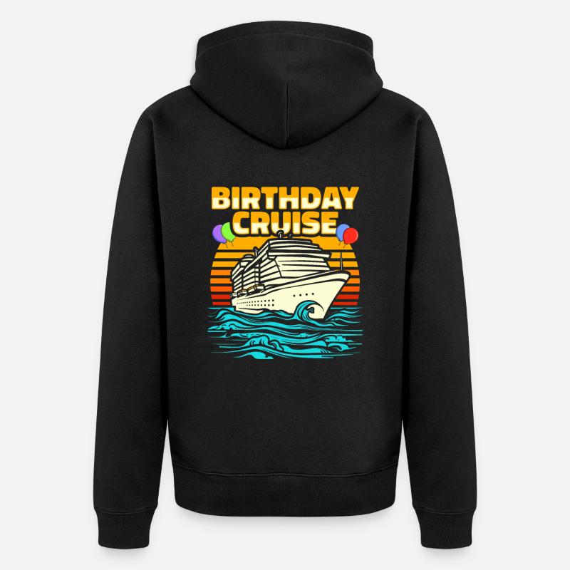 Croisière d’anniversaire à Kreuzfahrt - Veste à capuche bio Premium Unisexe - noir