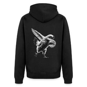 drôle dabbing poulet fermier amoureux des animaux dab - Veste à capuche bio Premium Unisexe - noir - Dos - Nico (187cm)