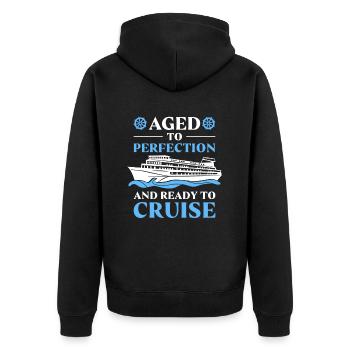 Croisière d’anniversaire à Kreuzfahrt - Veste à capuche bio Premium Unisexe - noir - Dos - Nico (187cm)