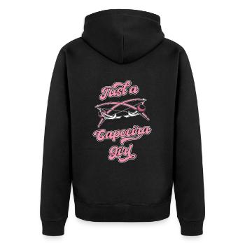 Capoeira Danse Martiale Juste Une Capoeira Fille - Veste à capuche bio Premium Unisexe - noir - Dos - Nico (187cm)