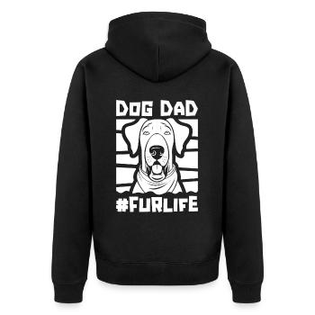 Dogue Allemand Chien Papa Pour La Vie - Veste à capuche bio Premium Unisexe - noir - Dos - Nico (187cm)