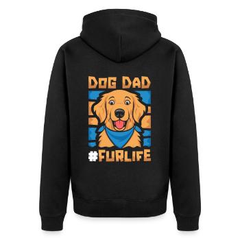 Golden Retriever Père Chien Papa Pour La Vie - Veste à capuche bio Premium Unisexe - noir - Dos - Nico (187cm)