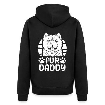 Chow Chow Dog Dad For Daddy - Unisex Premium Organic Zip Hoodie - black - Back - Nico (187cm)