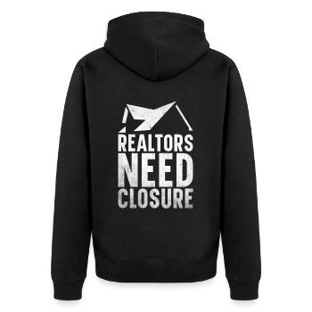 Agent immobilier Courtier immobilier Agent immobilier Agent immobilier - Veste à capuche bio Premium Unisexe - noir - Dos - Nico (187cm)