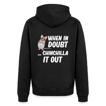 When in doubt, chinchilla it out for babies - Unisex Premium Organic Zip Hoodie - black - Back - Nico (187cm)