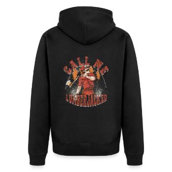 Bûcheron Bûcheron Appelez-moi bûcheron - Veste à capuche bio Premium Unisexe - noir - Dos - Nico (187cm)