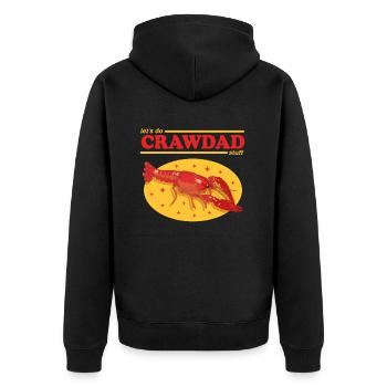 Flusskrebs Edelkrebs Meeresfrüchte Geschenk - Unisex Premium Bio Zip Hoodie - Schwarz - Hinten - Nico (187cm)