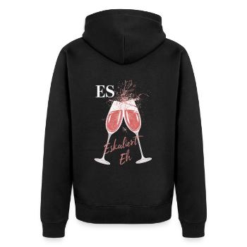 De toute façon, la situation s’intensifie ! – Coupe à Happy - Veste à capuche bio Premium Unisexe - noir - Dos - Nico (187cm)