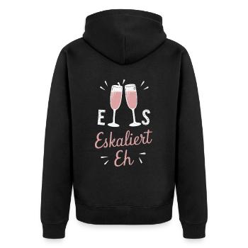 De toute façon, la situation s’intensifie ! – Coupe à Happy - Veste à capuche bio Premium Unisexe - noir - Dos - Nico (187cm)
