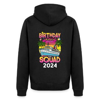 Birthday Cruise Squad 2024 - Unisex Premium Organic Zip Hoodie - black - Back - Nico (187cm)