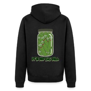 Cucumbers Pickles Cucumber Pickle Jar - Unisex Premium Bio Zip Hoodie - Schwarz - Hinten - Nico (187cm)