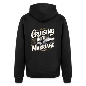 Cruise Married - Unisex Premium Organic Zip Hoodie - black - Back - Nico (187cm)