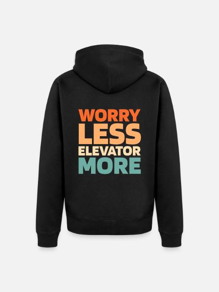 Elevator Elevator - Unisex Premium Organic Zip Hoodie - black