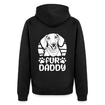 Teckel Teckel Chien Papa Pour Papa - Veste à capuche bio Premium Unisexe - noir - Dos - Nico (187cm)