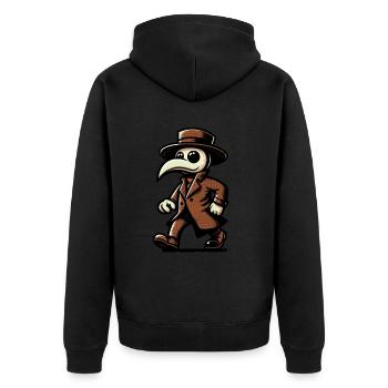 Rétro Vintage Dessin animé Creepy Décoration d’Halloween - Veste à capuche bio Premium Unisexe - noir - Dos - Nico (187cm)