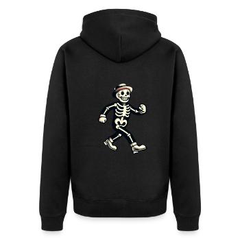 Costume d’Halloween effrayant de dessin animé rétro drôle - Veste à capuche bio Premium Unisexe - noir - Dos - Nico (187cm)