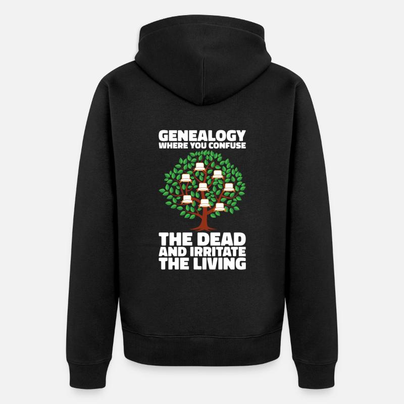 Généalogie Généalogies Généalogie Généalogie - Veste à capuche bio Premium Unisexe - noir