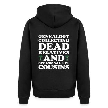 Généalogie Généalogies Généalogie Généalogie - Veste à capuche bio Premium Unisexe - noir - Dos - Nico (187cm)
