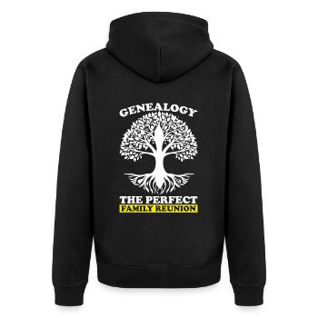 Généalogie Généalogies Généalogie Généalogie - Veste à capuche bio Premium Unisexe - noir - Dos - Nico (187cm)
