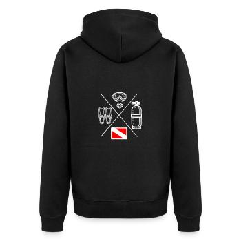 Diver Icon Plongée - Veste à capuche bio Premium Unisexe - noir - Dos - Nico (187cm)