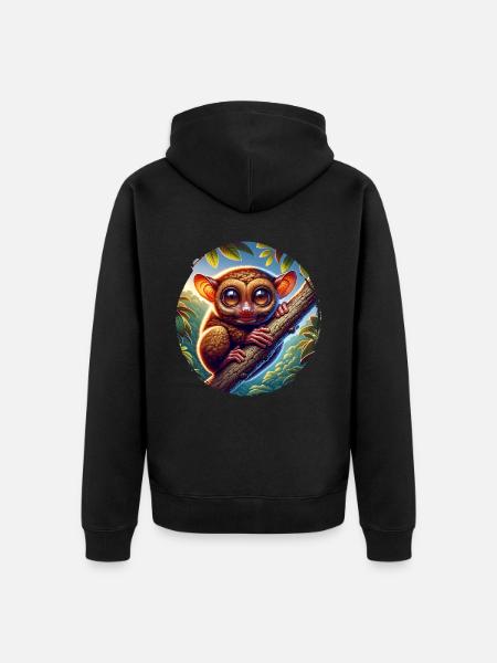 Tarsier - Unisex Premium Organic Zip Hoodie - black