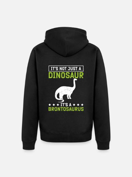 Brontosaurus Dino Gifts - Unisex Premium Organic Zip Hoodie - black