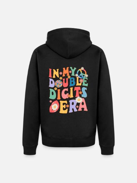 10 Years Old 10th Birthday - Unisex Premium Organic Zip Hoodie - black