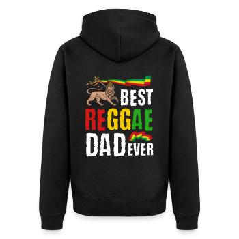 Musique Rastafari Vibes Uniquement Rasta Jamaïque Reggae - Veste à capuche bio Premium Unisexe - noir - Dos - Nico (187cm)