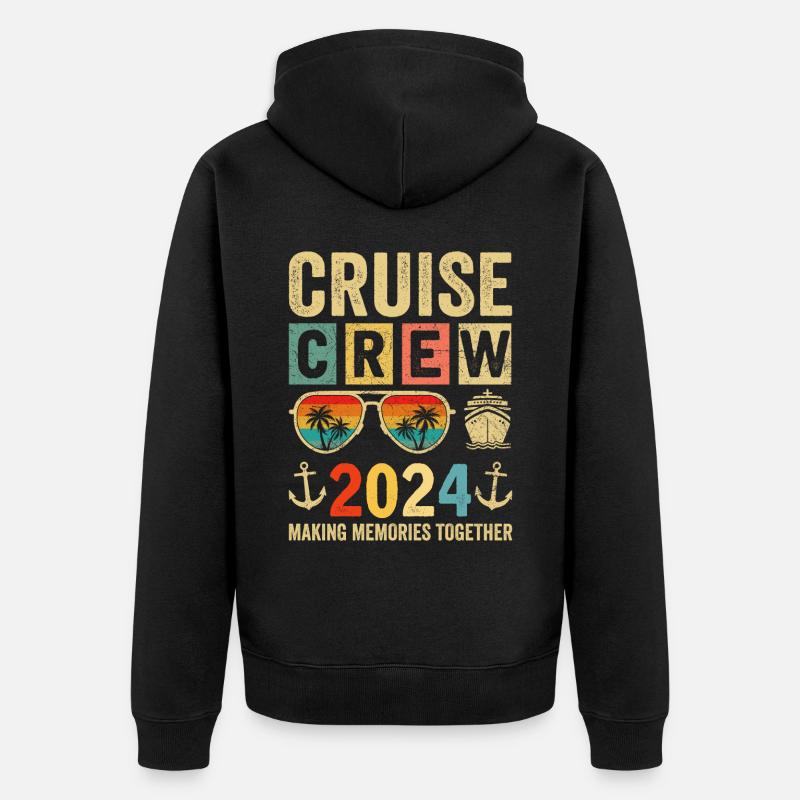Équipage de croisière 2024 - Veste à capuche bio Premium Unisexe - noir