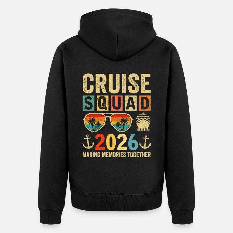 Escouade de croisière 2026 - Veste à capuche bio Premium Unisexe - noir
