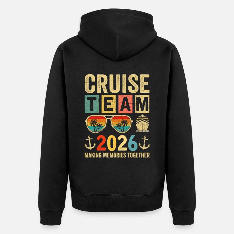 Équipe de croisière 2026 - Veste à capuche bio Premium Unisexe - noir