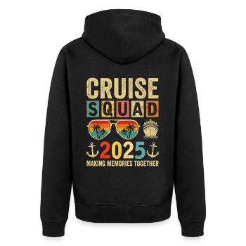 Escouade de croisière 2025 - Veste à capuche bio Premium Unisexe - noir - Dos - Nico (187cm)