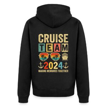 Équipe de croisière 2024 - Veste à capuche bio Premium Unisexe - noir - Dos - Nico (187cm)