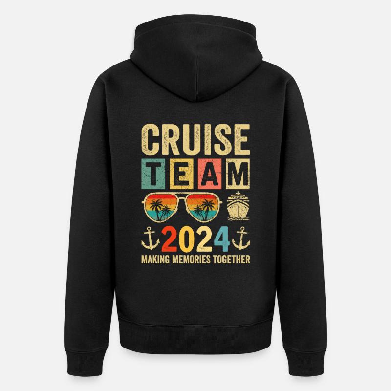 Équipe de croisière 2024 - Veste à capuche bio Premium Unisexe - noir