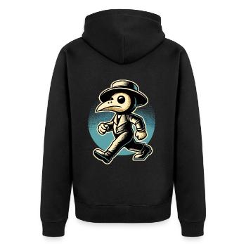 Rétro Vintage Dessin animé Halloween Costume Décoration - Veste à capuche bio Premium Unisexe - noir - Dos - Nico (187cm)